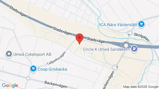 Lägenheter att hyra i Umeå - kort over placeringen
