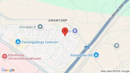 Lägenheter att hyra i Huddinge - kort over placeringen