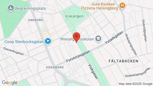 Lägenheter att hyra i Helsingborg - kort over placeringen