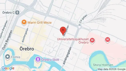 Lägenheter att hyra i Örebro - kort over placeringen