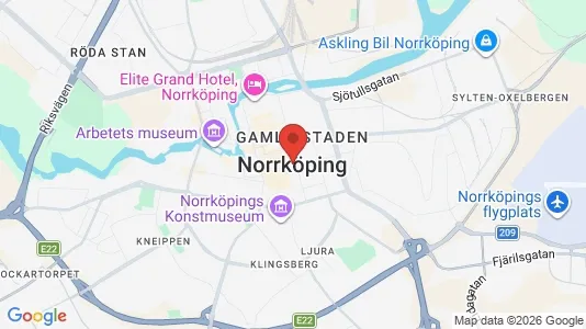 Hus att hyra i Norrköping - kort over placeringen