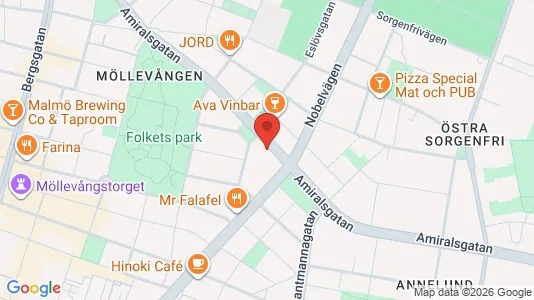 Lägenheter att hyra i Malmö Centrum - kort over placeringen