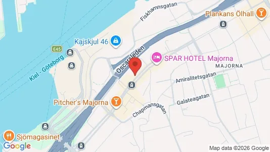 Lägenheter att hyra i Majorna-Linné - kort over placeringen