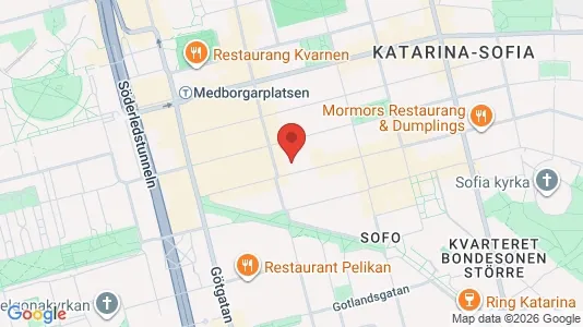 Lägenheter att hyra i Södermalm - kort over placeringen