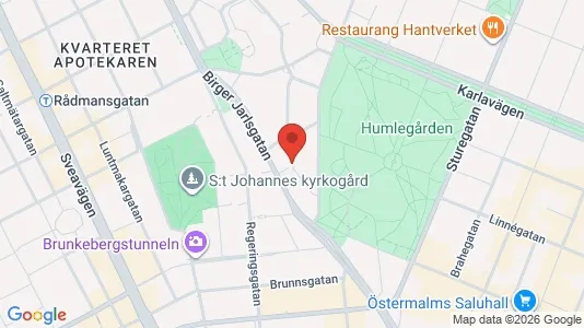 Lägenheter att hyra i Östermalm - kort over placeringen