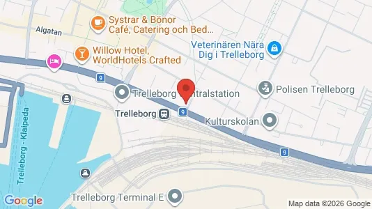 Lägenheter att hyra i Trelleborg - kort over placeringen