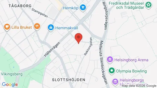 Lägenheter att hyra i Helsingborg - kort over placeringen
