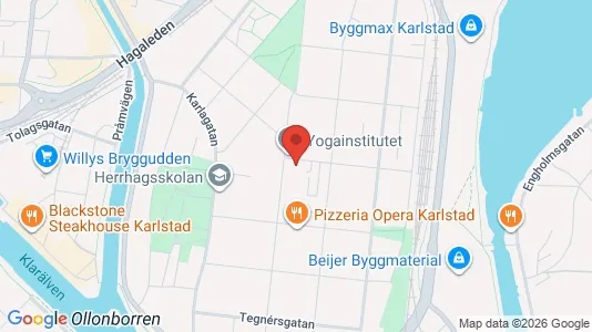 Lägenheter att hyra i Karlstad - kort over placeringen