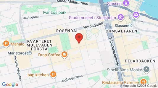 Lägenheter att hyra i Södermalm - kort over placeringen