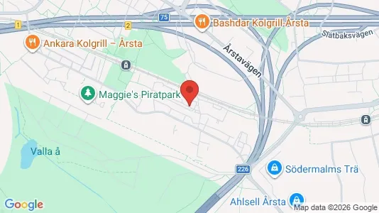 Lägenheter att hyra i Hammarbyhamnen - kort over placeringen