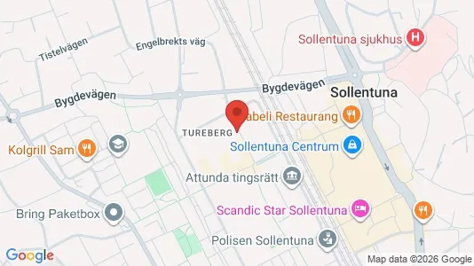 Lägenheter att hyra i Sollentuna - kort over placeringen