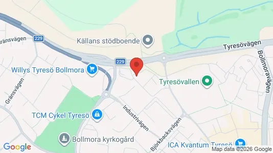 Lägenheter att hyra i Tyresö - kort over placeringen
