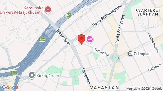 Lägenheter att hyra i Vasastan - kort over placeringen