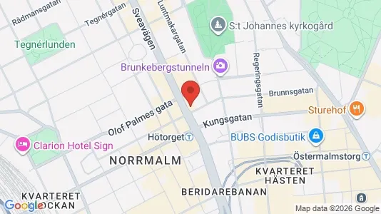Lägenheter att hyra i Stockholm Innerstad - kort over placeringen