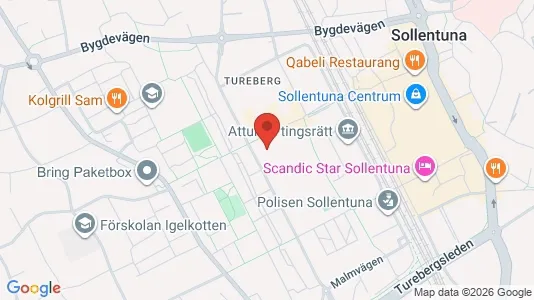 Lägenheter att hyra i Sollentuna - kort over placeringen