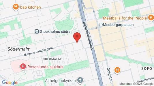 Lägenheter att hyra i Södermalm - kort over placeringen