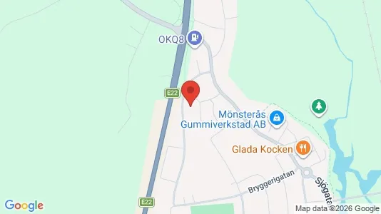 Lägenheter att hyra i Mönsterås - kort over placeringen