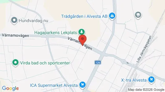 Lägenheter att hyra i Alvesta - kort over placeringen