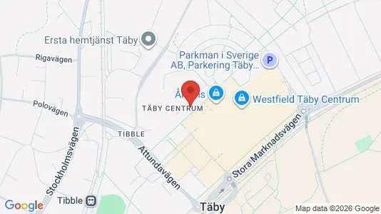 Lägenheter att hyra i Täby - kort over placeringen