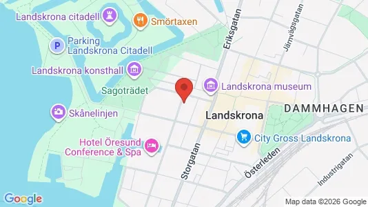 Lägenheter att hyra i Landskrona - kort over placeringen