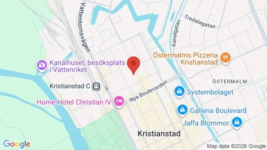 Lägenheter att hyra i Kristianstad - kort over placeringen