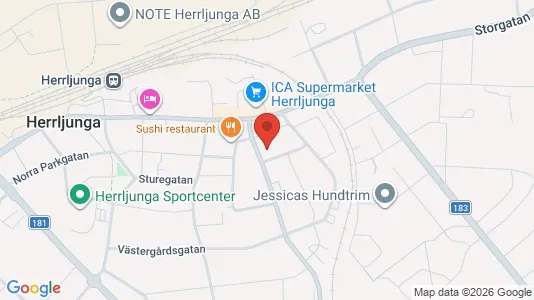 Lägenheter att hyra i Herrljunga - kort over placeringen