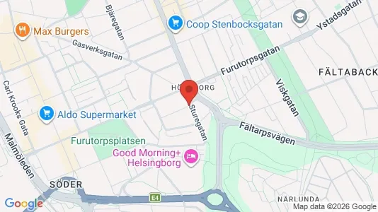 Lägenheter att hyra i Helsingborg - kort over placeringen