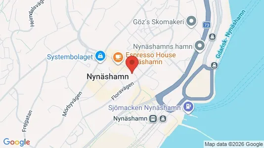 Lägenheter att hyra i Nynäshamn - kort over placeringen