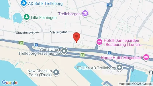 Lägenheter att hyra i Trelleborg - kort over placeringen