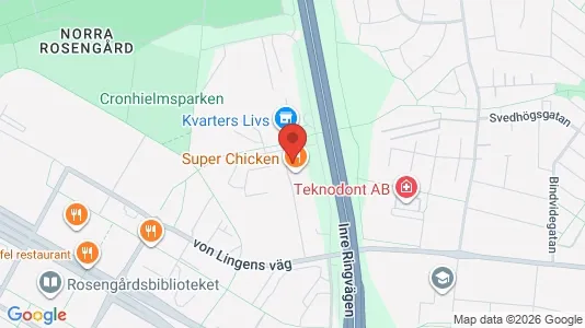Lägenheter att hyra i Rosengård - kort over placeringen