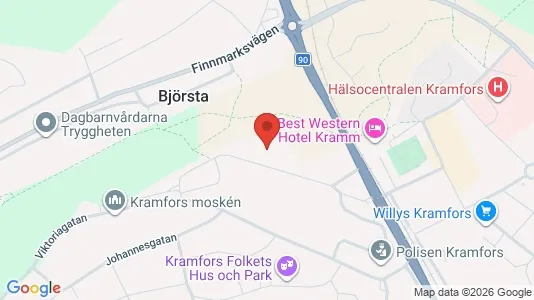 Lägenheter att hyra i Kramfors - kort over placeringen