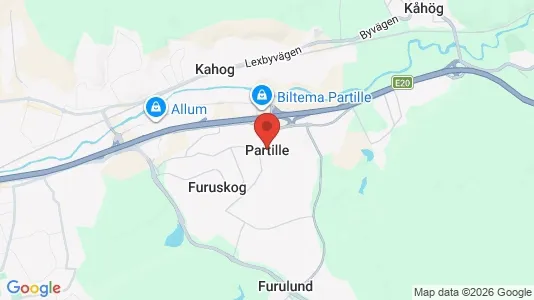 Hus att hyra i Partille - kort over placeringen