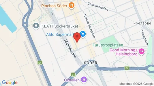 Lägenheter att hyra i Helsingborg - kort over placeringen