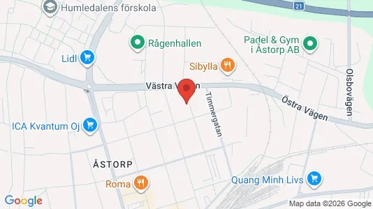 Lägenheter att hyra i Åstorp - kort over placeringen