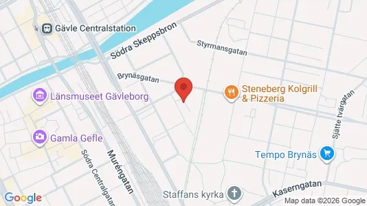 Lägenheter att hyra i Gävle - kort over placeringen