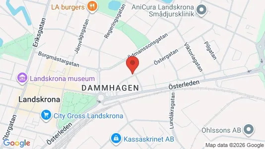 Lägenheter att hyra i Landskrona - kort over placeringen