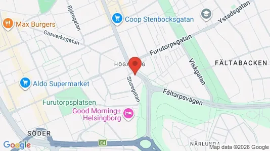 Lägenheter att hyra i Helsingborg - kort over placeringen