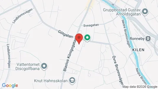 Lägenheter att hyra i Ronneby - kort over placeringen