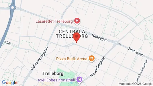Lägenheter att hyra i Trelleborg - kort over placeringen