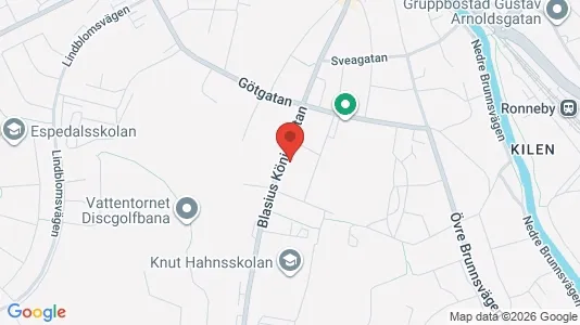 Lägenheter att hyra i Ronneby - kort over placeringen