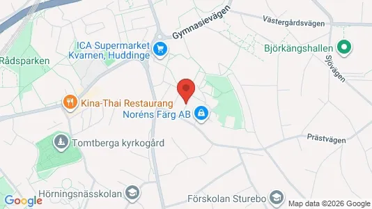 Lägenheter att hyra i Huddinge - kort over placeringen