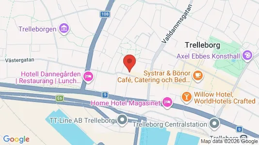 Lägenheter att hyra i Trelleborg - kort over placeringen