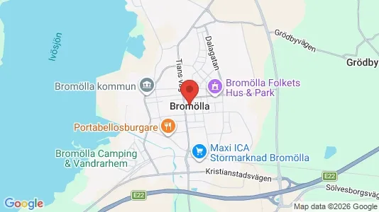 Lägenheter att hyra i Bromölla - kort over placeringen