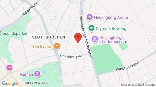 Lägenheter att hyra i Helsingborg - kort over placeringen
