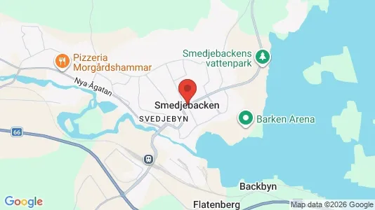 Hus att hyra i Smedjebacken - kort over placeringen