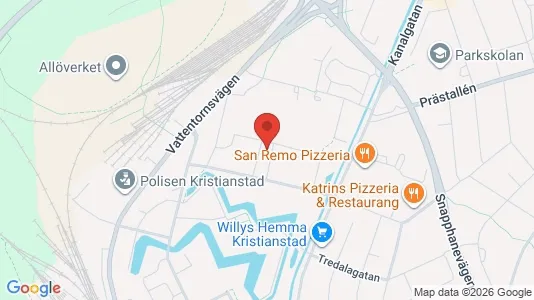 Lägenheter att hyra i Kristianstad - kort over placeringen