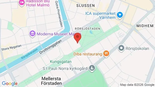 Lägenheter att hyra i Malmö Centrum - kort over placeringen