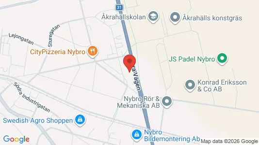 Lägenheter att hyra i Nybro - kort over placeringen
