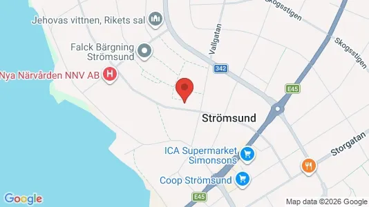 Lägenheter att hyra i Strömsund - kort over placeringen