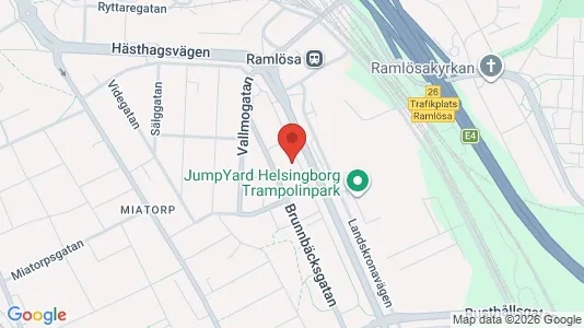 Lägenheter att hyra i Helsingborg - kort over placeringen